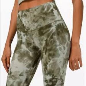lululemon Align Green Tie-Dye Leggings
